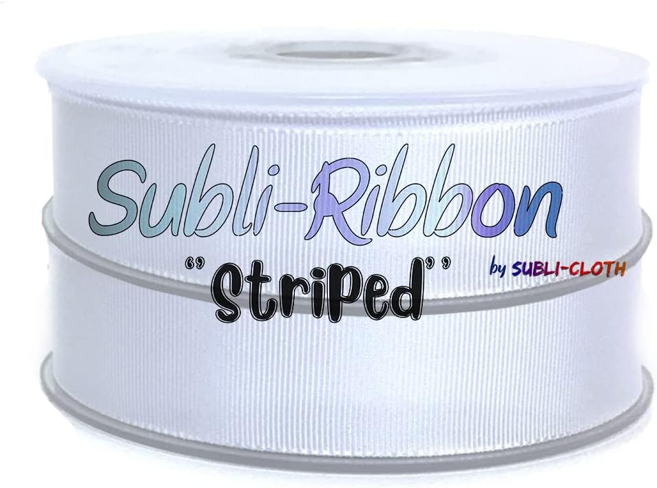 Subli-Ribbon ''Striped'' Strap for Sublimation DIY Custom Cloth Fabric Polyester (38mm x 45mts)