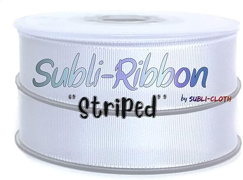 Miniatura 1 de Subli-Ribbon ''Rayado'' Correa para sublimación DIY Tela de tela personalizada Poliéster (1.496 in x 45mts)