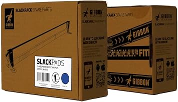 GIBBON Slacklines Slackrack Pads, Protective Pads for Slackrack Fitness | Replacement Pads, Blue, 2 Units