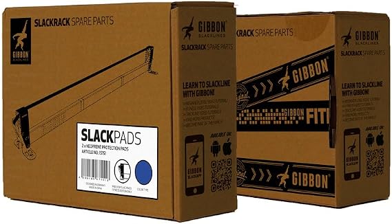 GIBBON Slacklines Slackrack Pads, Protective Pads for Slackrack Fitness | Replacement Pads, Blue, 2 Units
