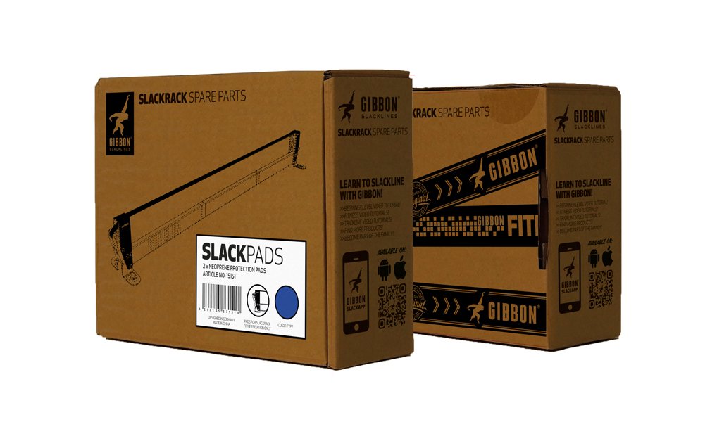 Gibbon Slacklines Neoprenschutzkappen für das Fitness Slackrack, Ersatzteile, blau, 2 Stück