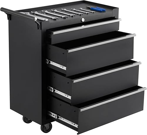 PeakPursuit Cofre de herramientas con ruedas de 24 pulgadas y 4 cajones con sistema de bloqueo, caja de herramientas portátil con ruedas, armario de disponible en Yaxa Guatemala