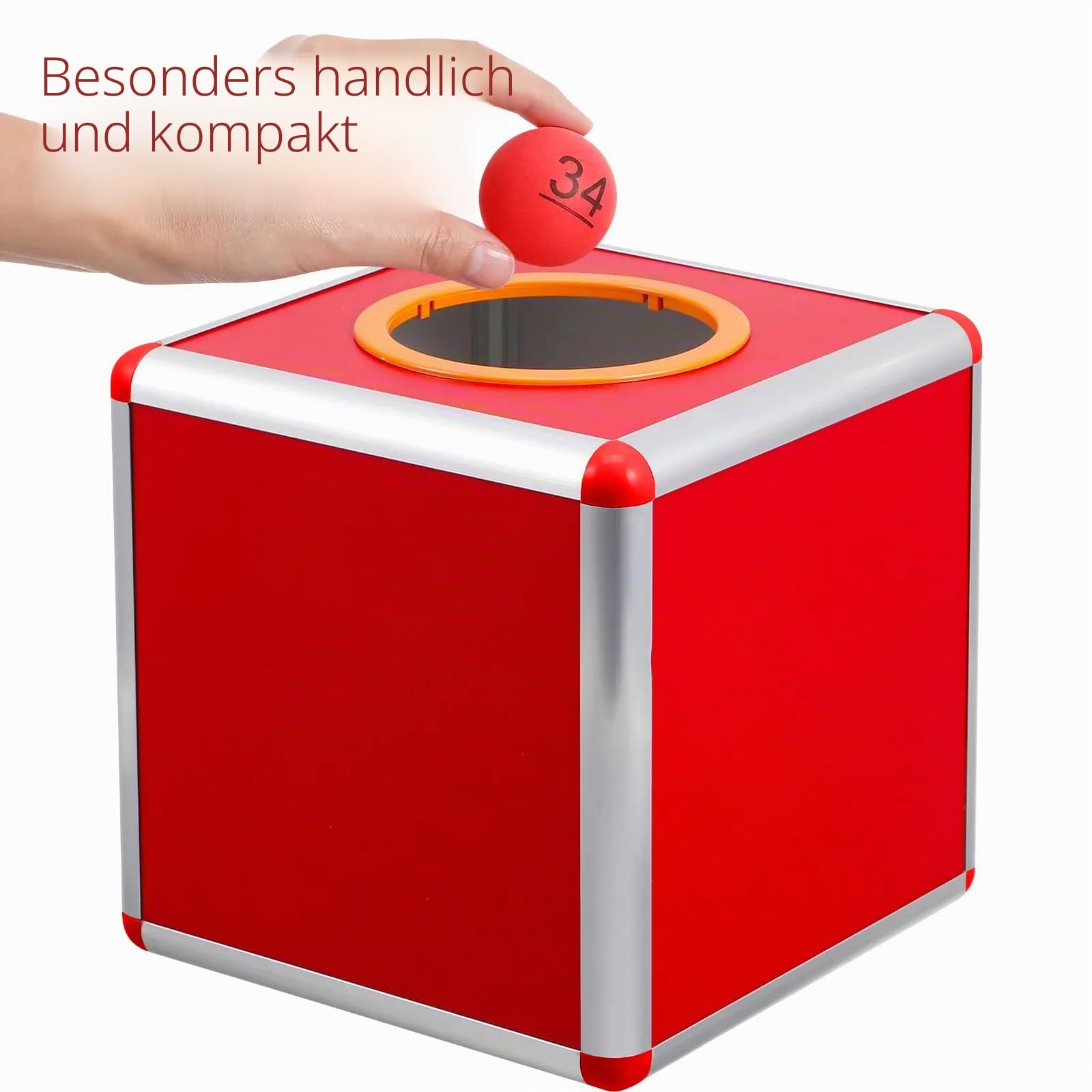 Lotterie-Box, Kasten Lotterie-Box 25cm, Lotteriebox, Tombola-Box, Spendenbox, Wahlurne Für Spenden Abstimmungen Verlosungen, Aluminiumlegierung
