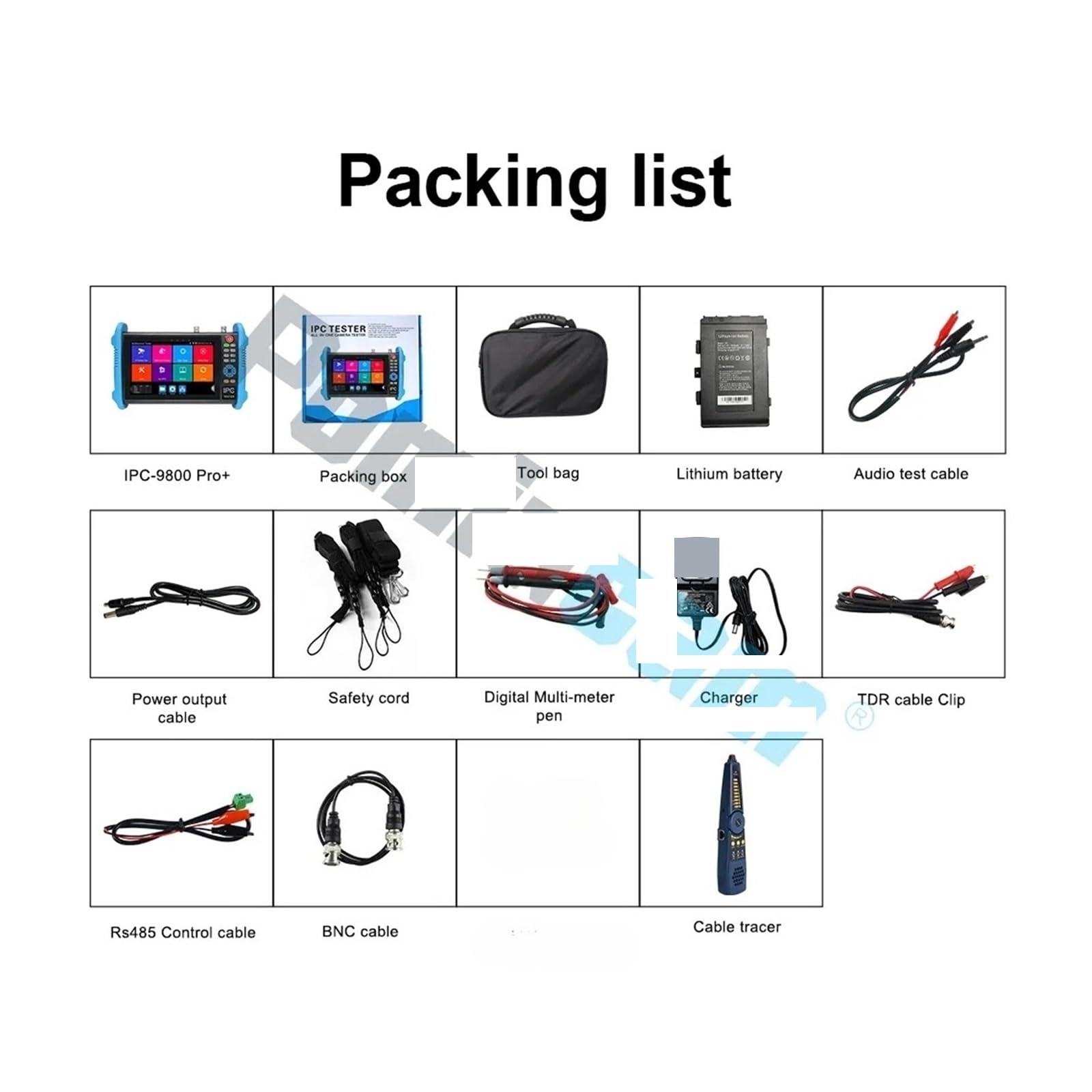 CCTV Tester, Tester IP Analogico TVI CVI AHD CCTV 8K H.265 90W PoE++ Ingresso E Uscita HDMI, VGA Porte Gigabit Doppie Porta SFP Test Cavo UTP