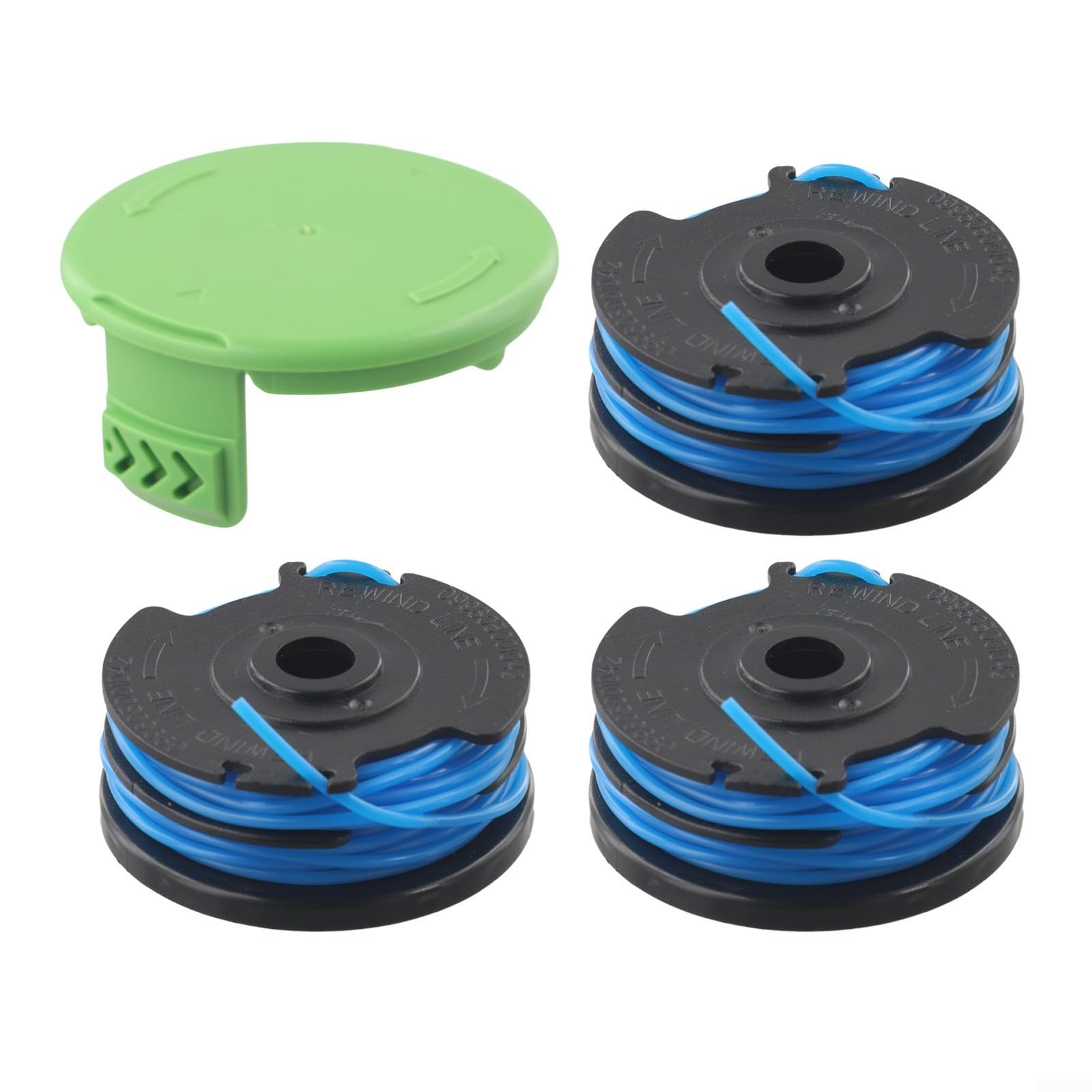 For Greenworks Trimmer Line Spool with Replacement Spool Cover 2900719, Pre Wound Grass Cutting String for Cordless Head Refill, Heavy Duty Eater Rope Coil, Outdoor Garden