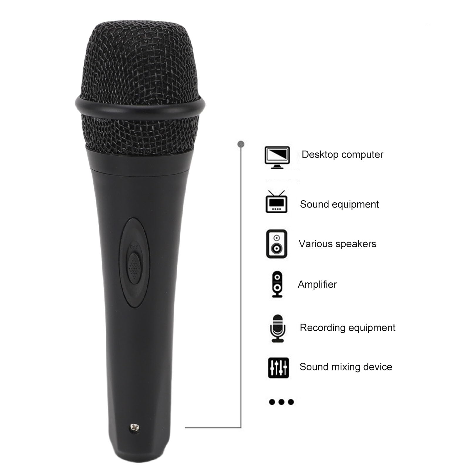GOWENIC Dynamic Handheld Microphone for Singing, Vocal Wired Microphone for Karaoke Parties Speech Outdoor Activities, Mics for Speaker with ON Off Switch