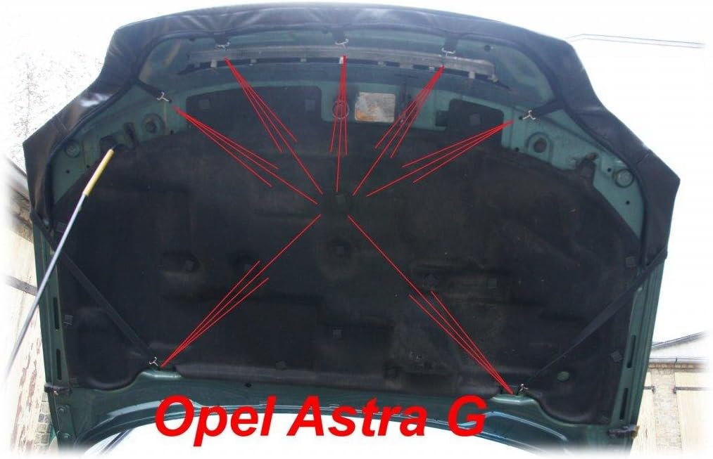 Hood Bra Front End Nose Mask Compatible with Chevrolet - Vauxhall - Holden - Opel Astra G 1998-2005 Bonnet Bra STONEGUARD Protector Tuning