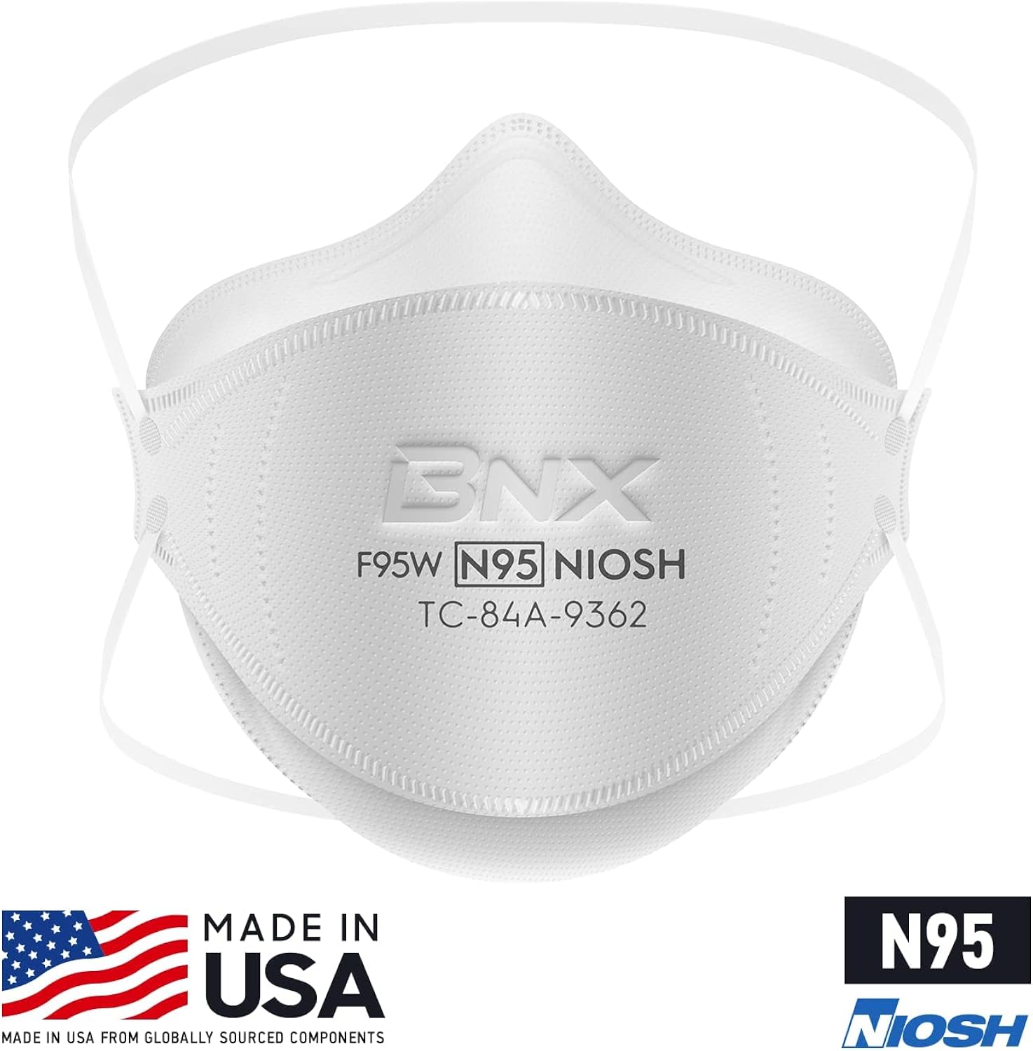 Buy BNX N95 Mask NIOSH Certified MADE IN USA Particulate Respirator