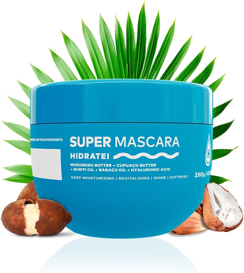 Brazilian Beauty Super Hair Mask | Deep Hydration Hair Mask | Damaged Hair Repair | Dry Hair Treatment | Ultimate Hair Moisturizer for Silky, Hidrated Hair | 8.8oz