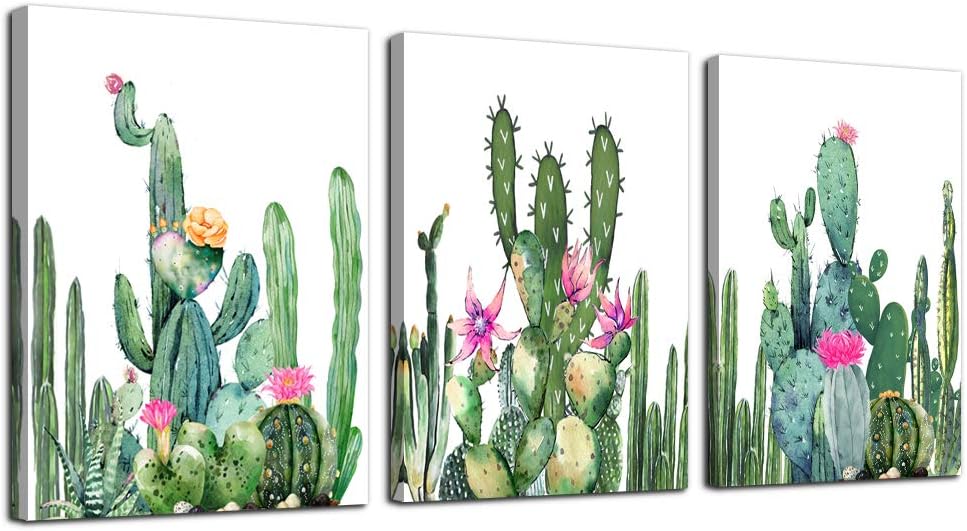 Suреr Chеар 🛒 Canvas Wall Art for living room bathroom Wall Decor for bedroom kitchen artwork Canvas Prints green watercolor cactus painting 3Pieces abstract Modern framed office Home decorations family picture Suреr Chеар 🛒 Canvas Wall Art for living room bathroom Wall Decor for bedroom kitchen artwork Canvas Prints green watercolor cactus painting 3Pieces abstract Modern framed office Home decorations family picture