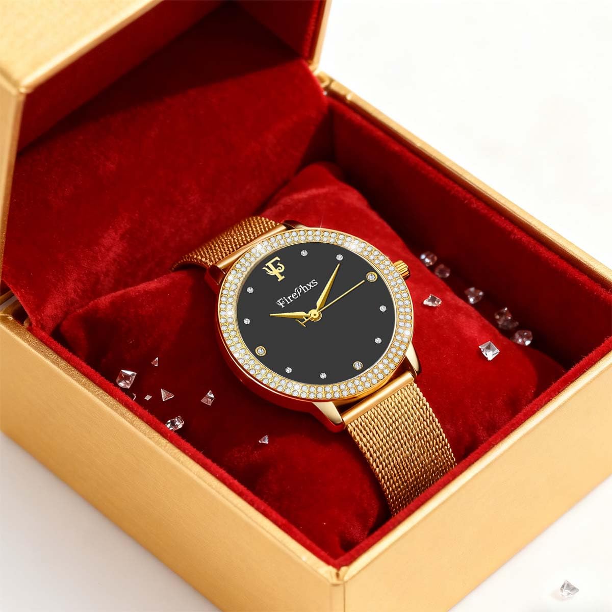 Orologi da donna - Orologio analogico in acciaio inossidabile con cinturino - Oro