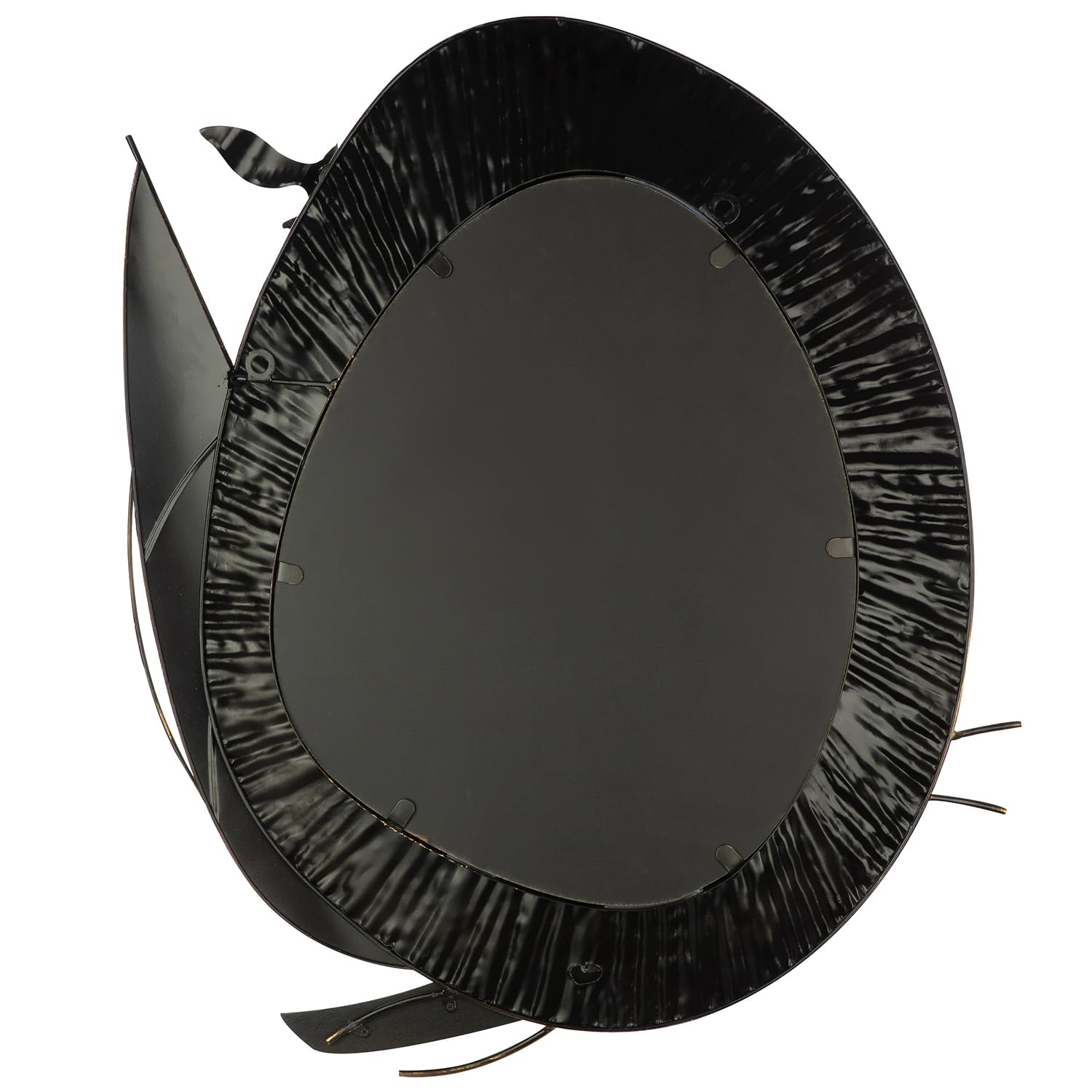 GILDE Spiegel - Bootmotiv Seestern - Metall - gewischt - blau weiß - Höhe 66cm x Breite 54cm - Wandspiegel