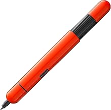 Lamy Pico Laser Orange Ballpoint Pen – Innovative Pocket Ball – with One Click to Fit Natural Size – Metal Case and Line Width M – Refill M 22 in Black incl.