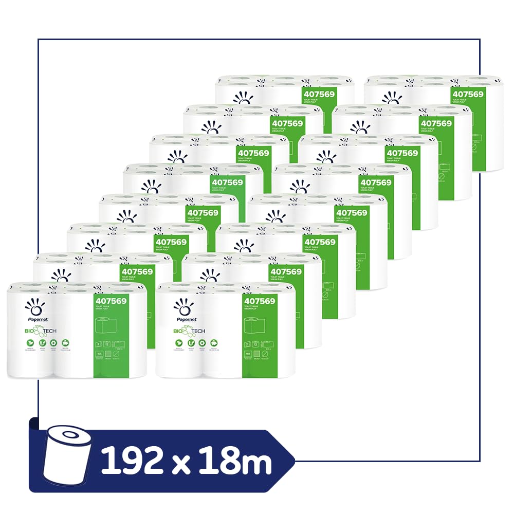 Papernet Bio Tech - Carta Igienica, 16 Confezioni x 12 Rotoli