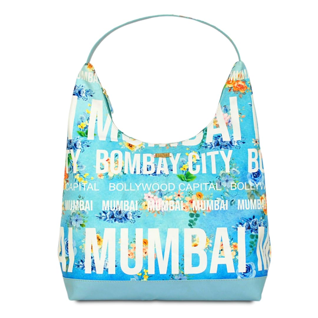 STRUTT Colorful HOBO Bag for Women Fashionable Tote Bag with Spacious Compartments II Durable and Lightweight Shoulder Bag II Stain proof Water Proof handbag (Mumbai) (B0C7GR233F) Amazon Price History, Amazon Price Tracker