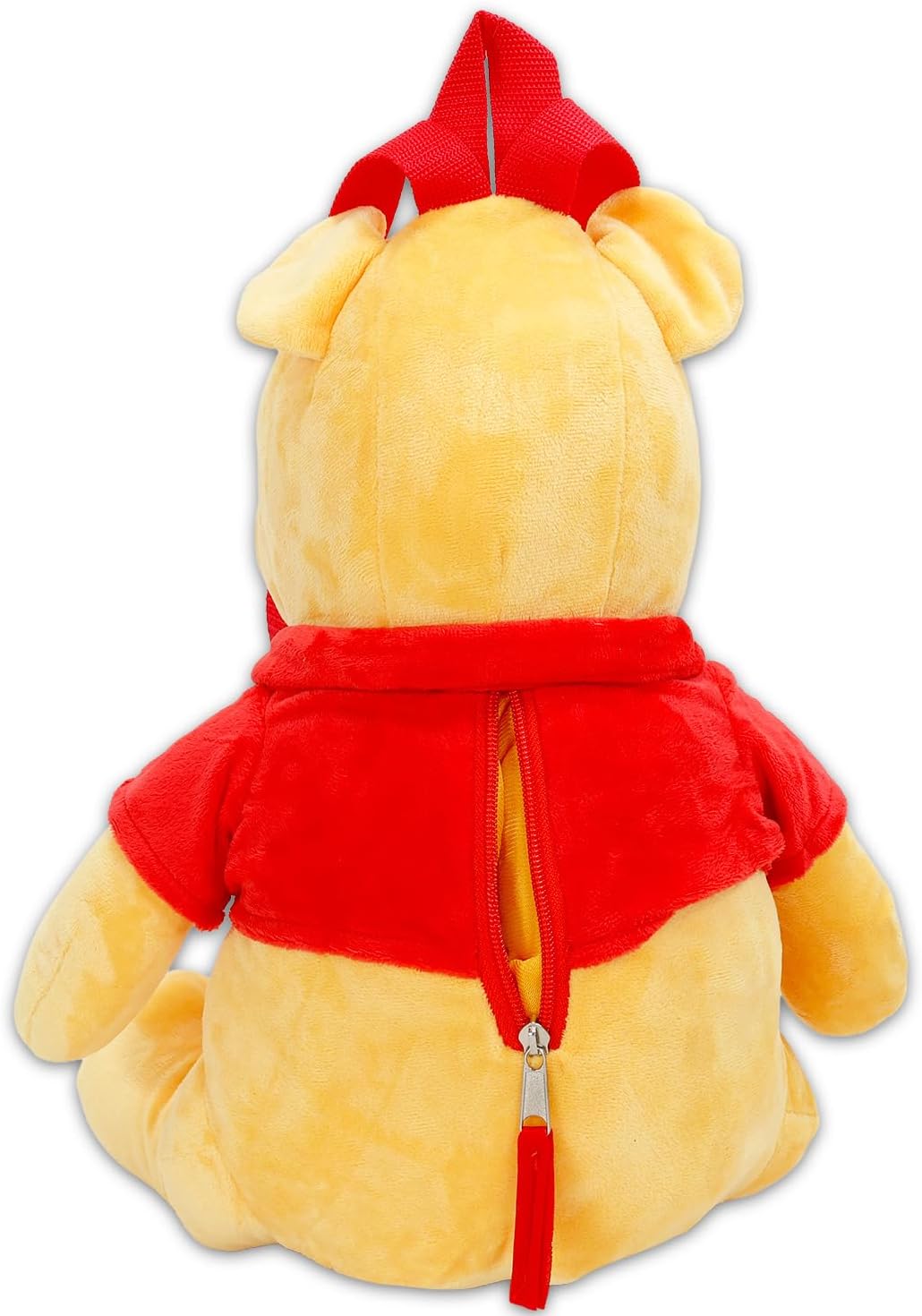 Winnie The Pooh Plushie Backpack Set - Bundle with 16" Disney Plush Doll with Carrying Straps Plus Stickers, More | Pooh Bear Plush Bag