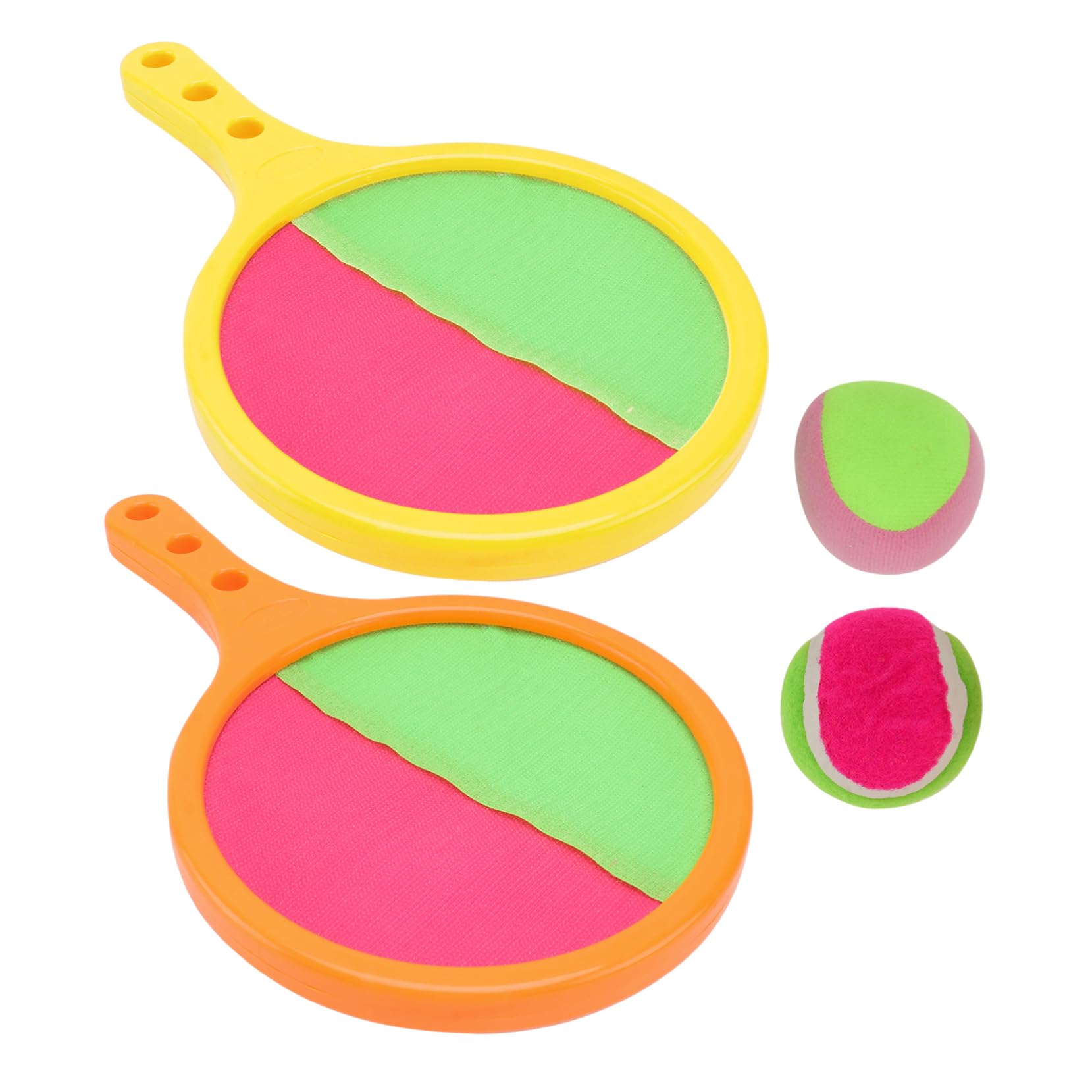 SUPVOX 4pcs Fitness Racket Set Ball Game Toys Sticky Sucker Rackets for Boys and Girls Parent-Child Sports Toys Random Style