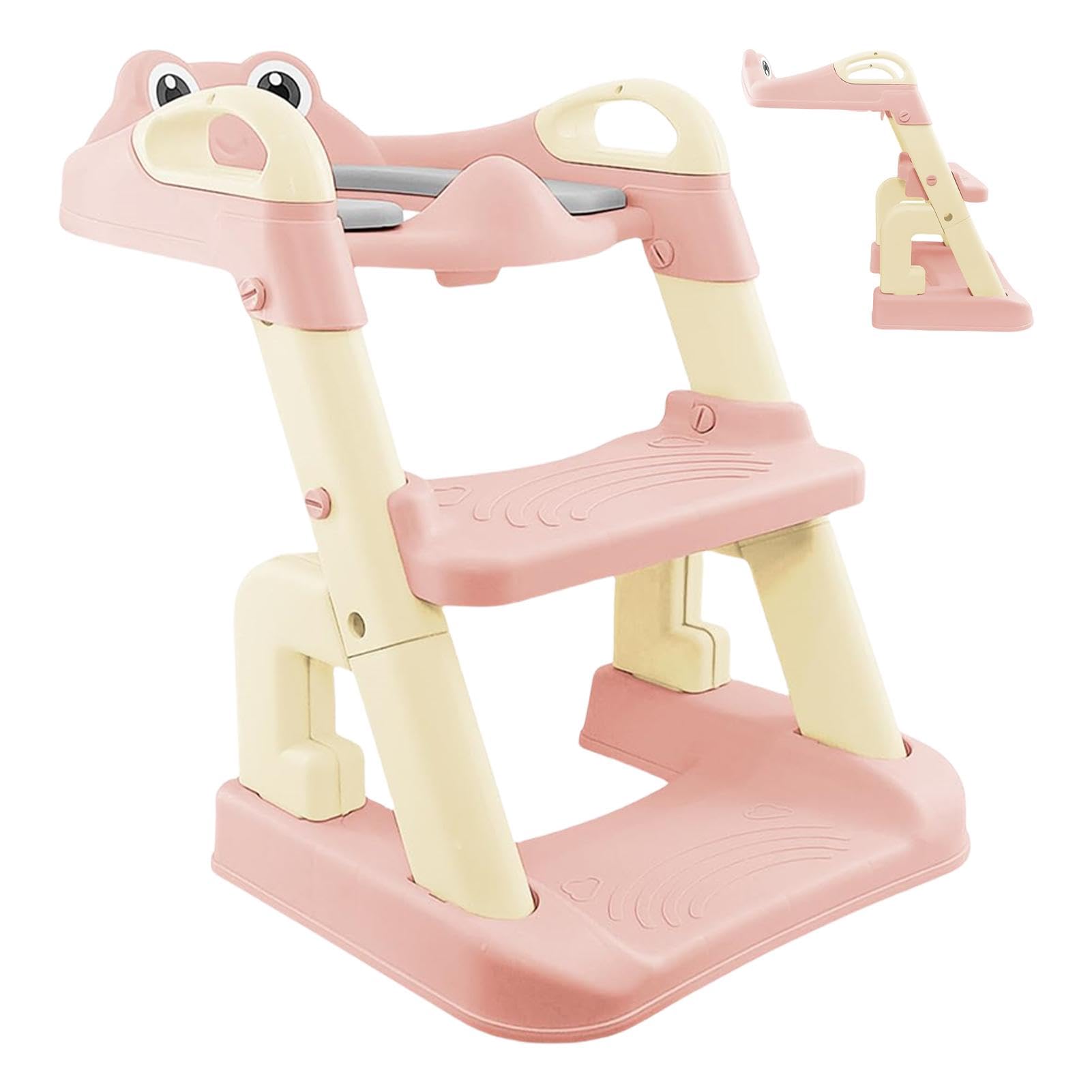 Asiento para orinal con escalera, orinal plegable, silla de inodoro | plegable con escalera | Reductor orinal para inodoro con escalera para niños y niños