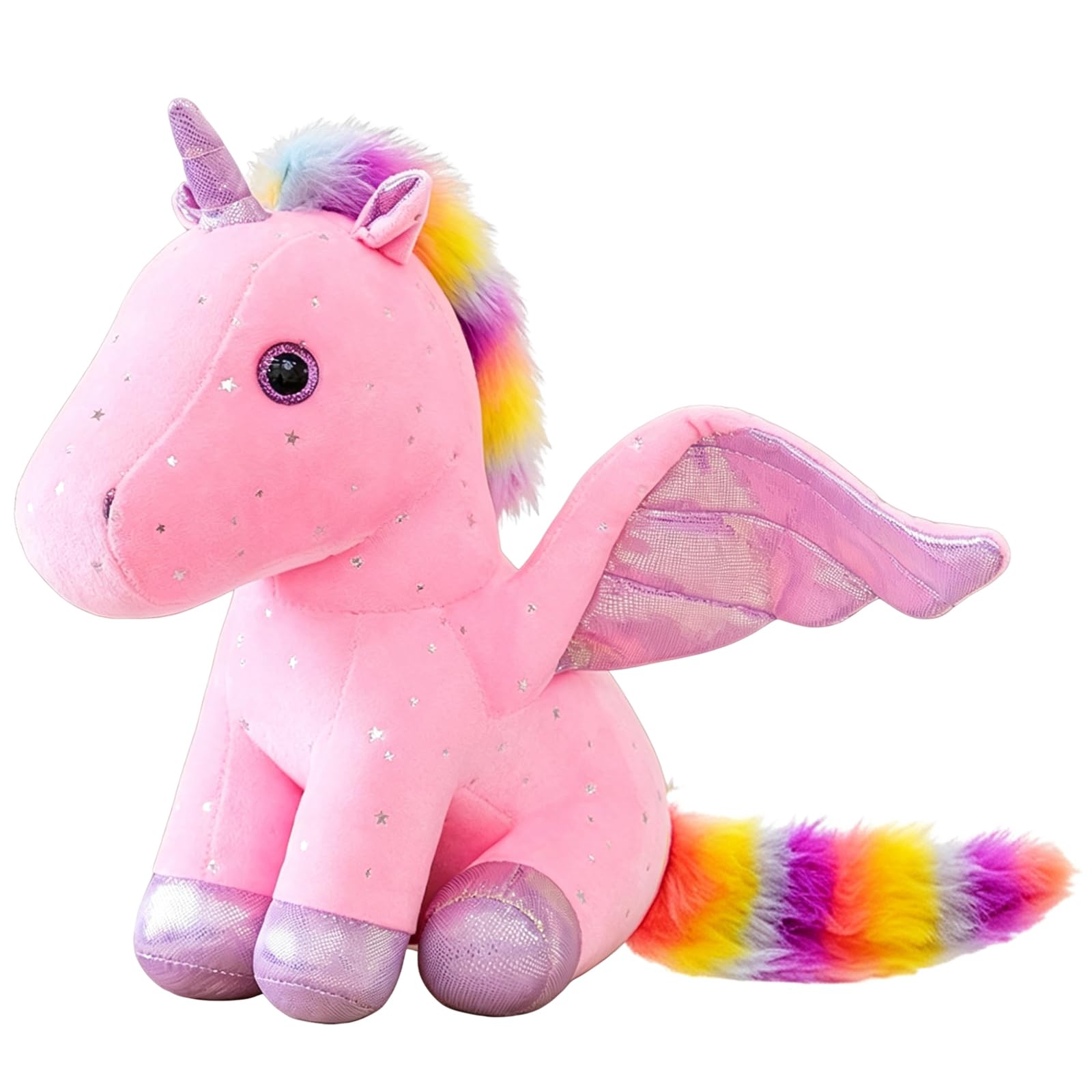 WORUIB Pink Unicorn Gifts for Girls, 30cm Unicorn Plush Rainbow Pegasus Toy
