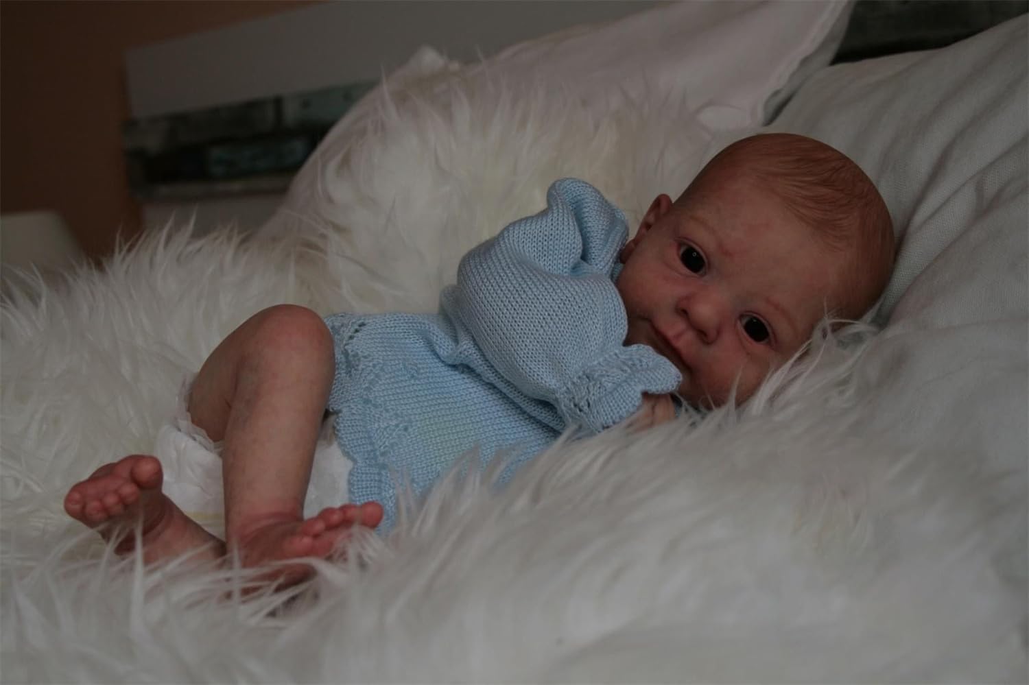 Lifelike Reborn Baby Dolls Boy Open Eyes 18 Inch Realistic Newborn Doll that Look Real Soft Real Life Weighted Baby Dolls Reborn Dolls Toy with Feeding Accessories Gift Set for Kids