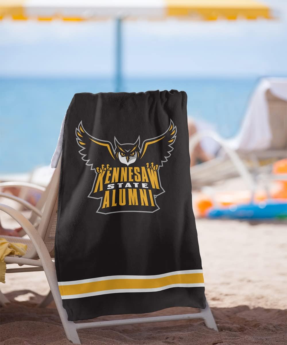 LOGOVISION Kennesaw State University Beach Towel, 30"x60" Owls Alumni Beach Towel