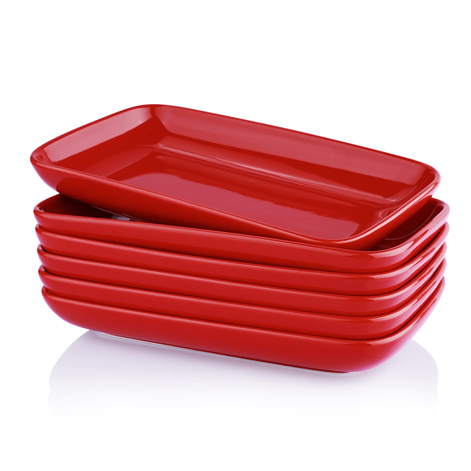 Serving Platter Sweese 8 Inch Rectangular Salad Plates - Set Of 6 White ...