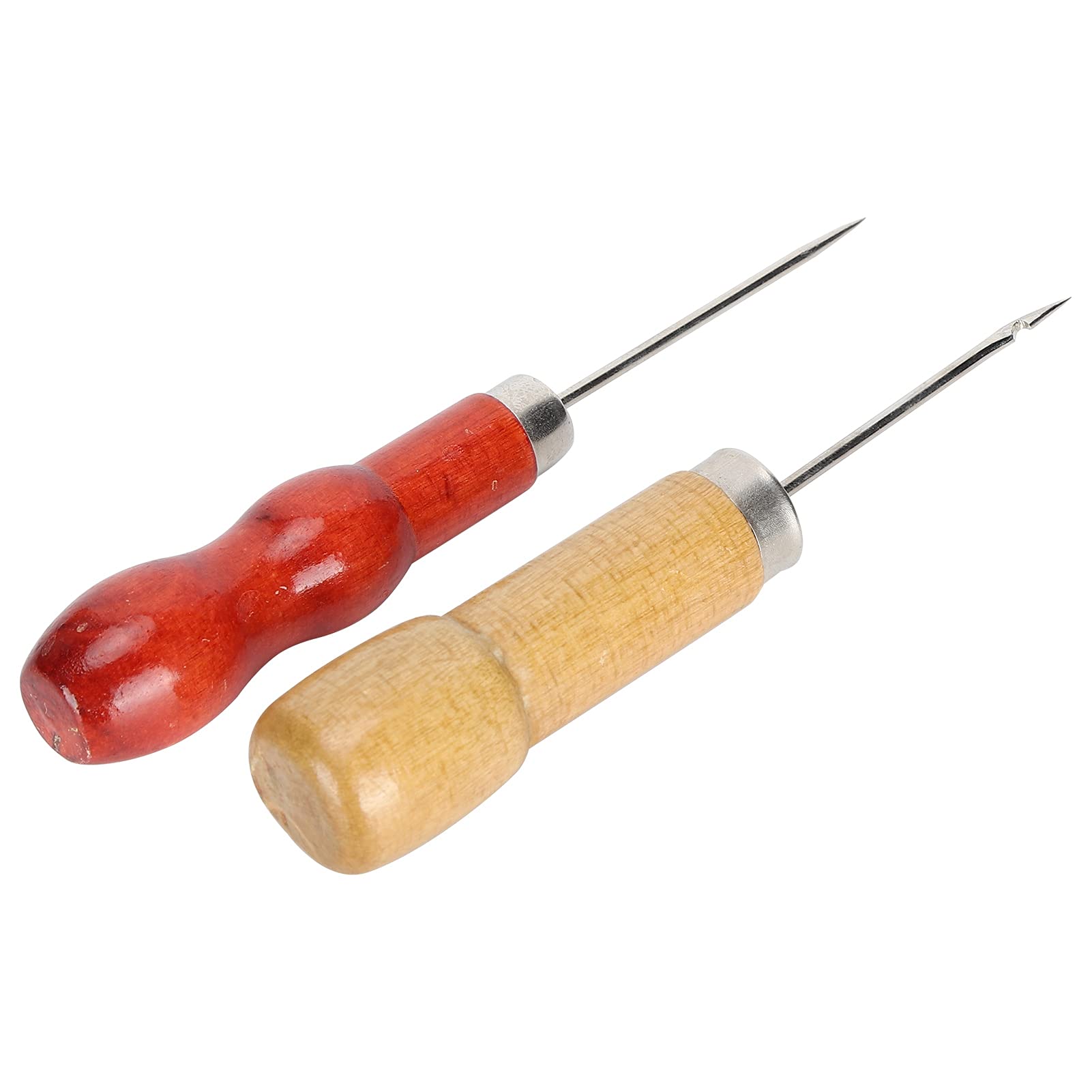 Wooden Handle Awls, Durable Rust Resistant Ergonomic Handle Leather Craft Hand Tools Easy Using Stainless Steel for Leather Craft for Sewing for Punching