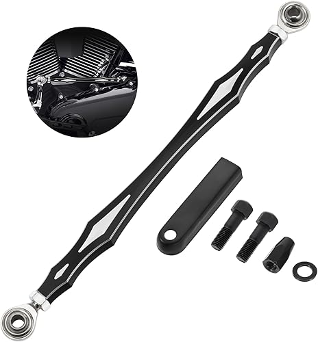 Amazicha Enlace de palanca de cambios negro compatible con Harley Touring Electra Street Glide 1980-posterior