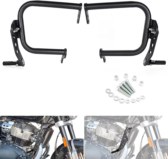 Motorbike Engine Guards For Royal For Enfield For Super For Meteor 650 2022-2025 Motorcycle Engine Guard Crash Bars Frame Protector With Highway Pegs