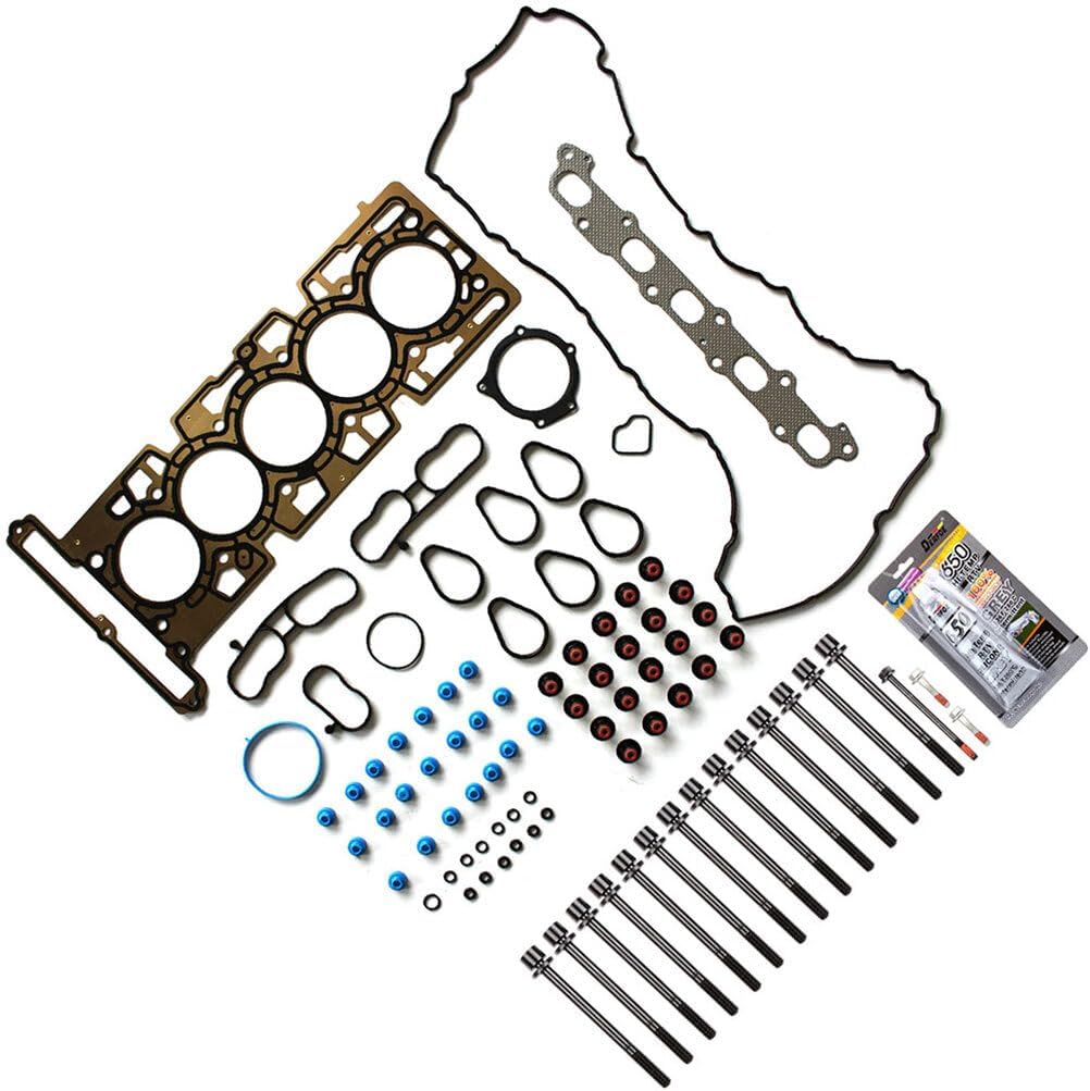 Cylinder Head Gasket Set W/Head Bolts Fit for Chevrolet Colorado 3.5L,for GMC Canyon 3.5L,for Hummer H3 3.5L,for Isuzu i-350 3.5L OE Replacement HS26336PT,HS54736