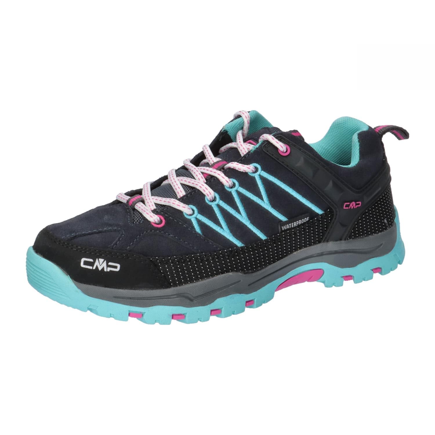 CMP Kids Rigel Low Trekking Shoes Wp, B.Blue-Acqua UK 7