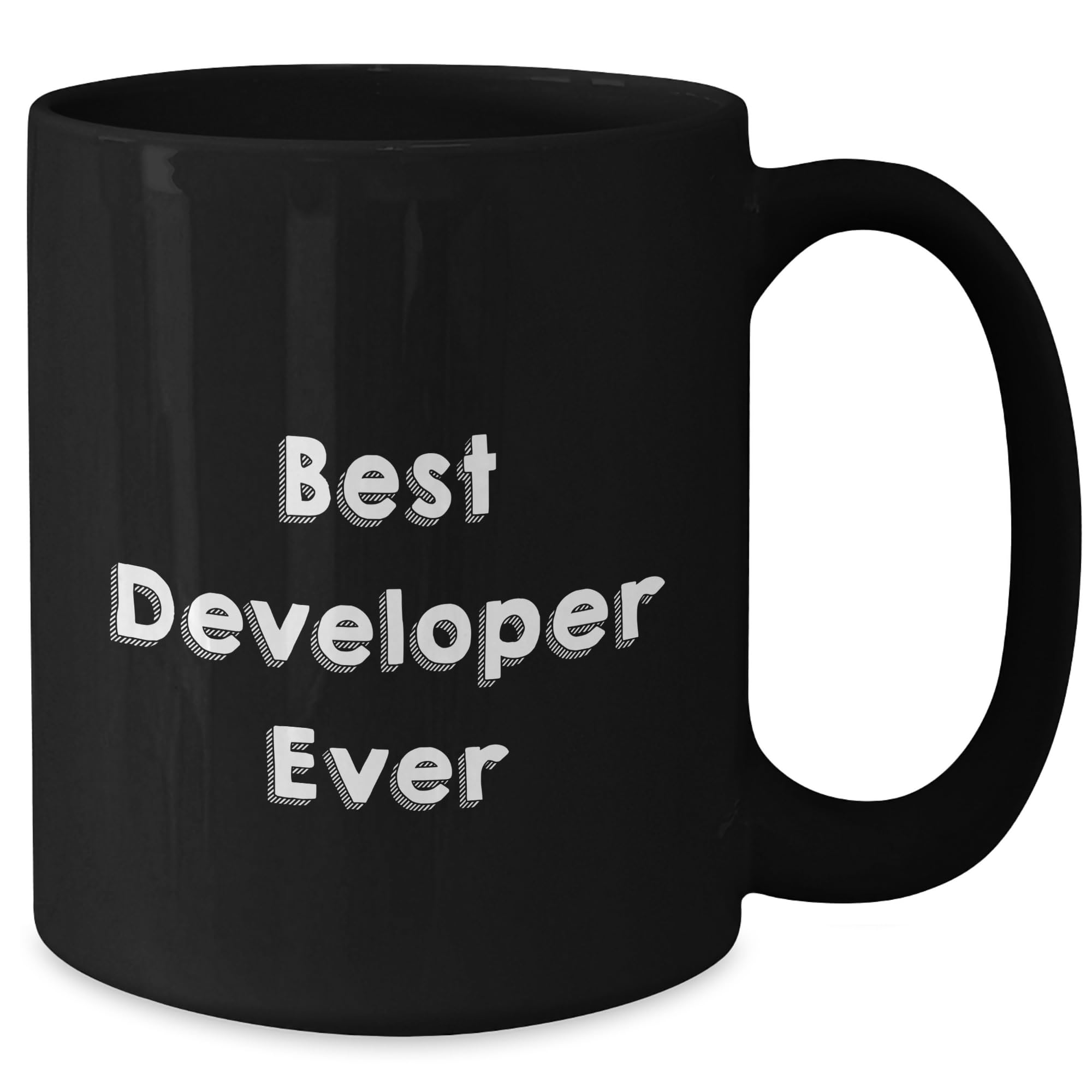Funny Developer Gifts for Him, Best Developer Ever, Black Coffee Mug, Perfect Christmas Unique Gift, Gifts from Men to Developer Friends