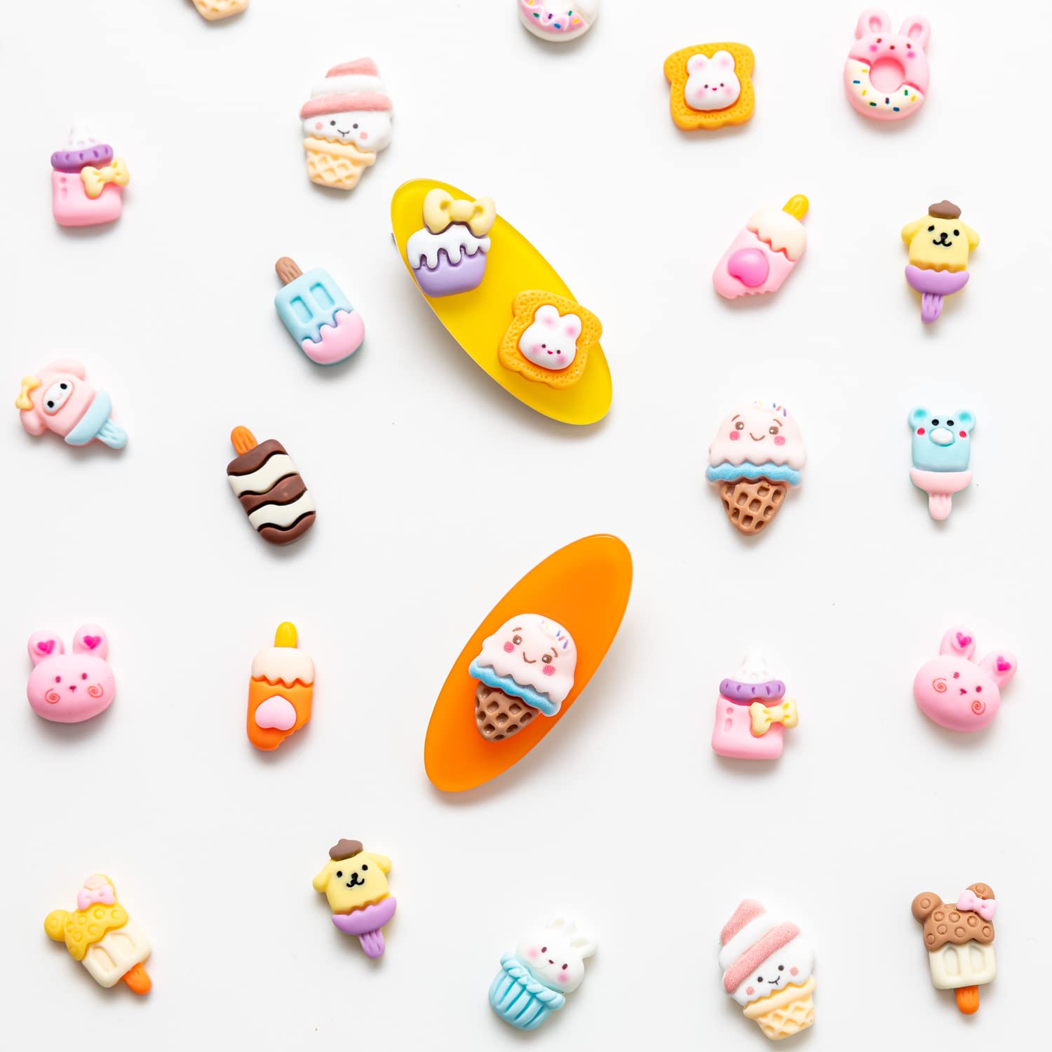 Amazon.com: Slime Charms 50pcs Ice Cream Cookie Animal Cute Set