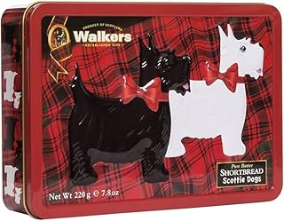 Walker's Shortbread Scottie Dog Shaped Cookies, All-Butter Shortbread Cookies, 7.8 Oz Gift Tin