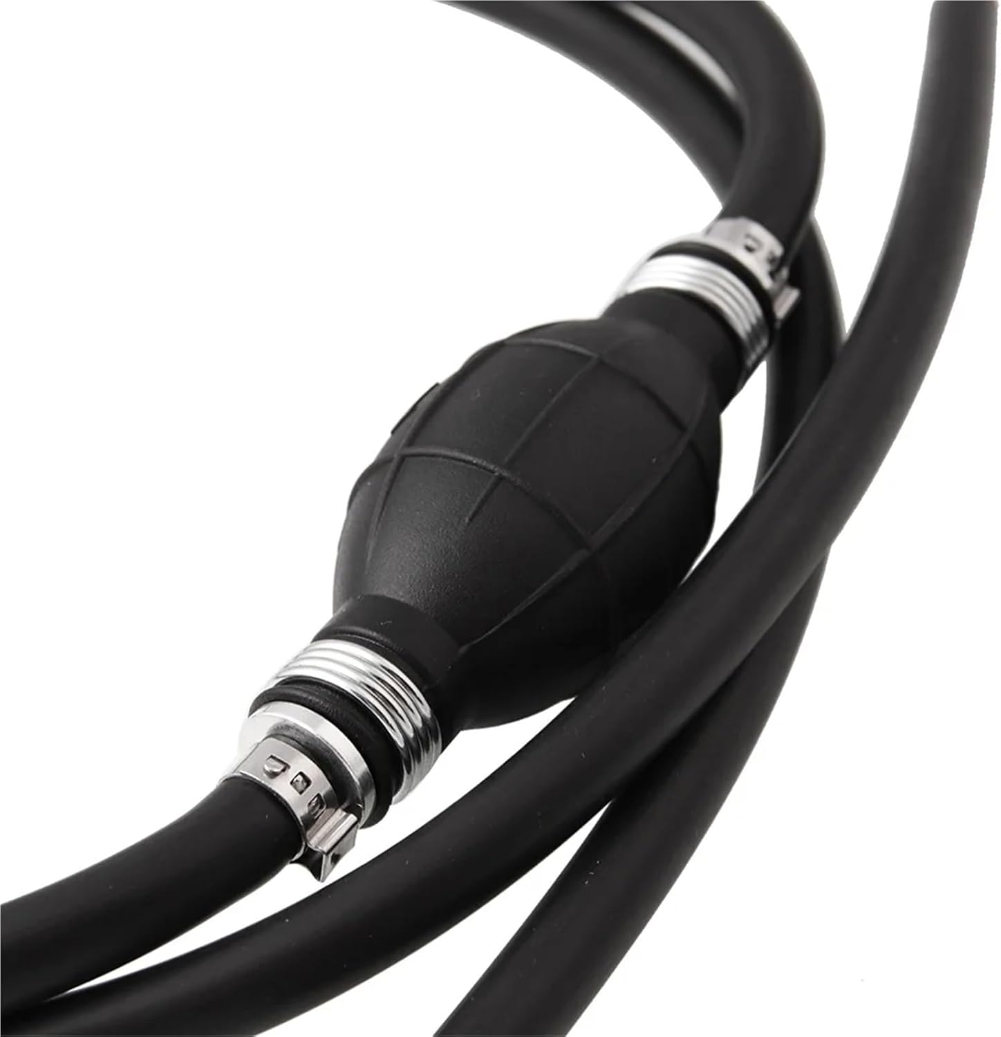 Syphon Hand Pump for Various Liquid Transfer Like Fuel/Water/Gas/Gasoline/Oil/Petrol/Diesel,6.3 Feet Long,Rubber,Black