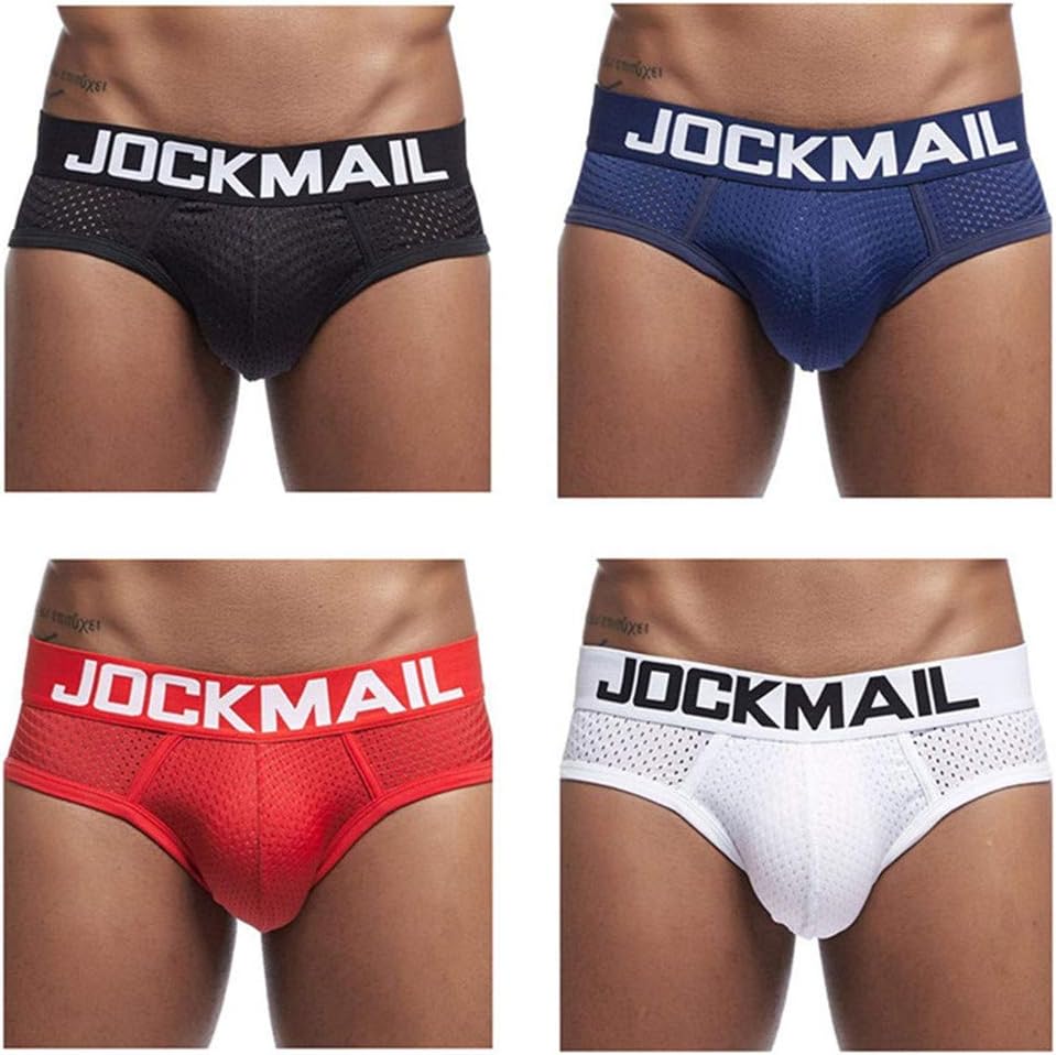 JOCKMAIL 4PCS/PACKS Men Briefs Men Underwear comfortable Men's Boxer Briefs Male Lace Pantie - Image 7
