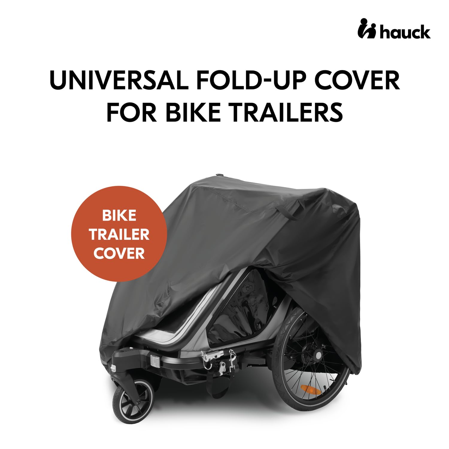hauck Universal Bike Trailer Cover, Black, 95 x 105 x 109 cm Compatible with Dryk Duo, Dryk Duo Plus, Bike N Walk Duo - Image 2