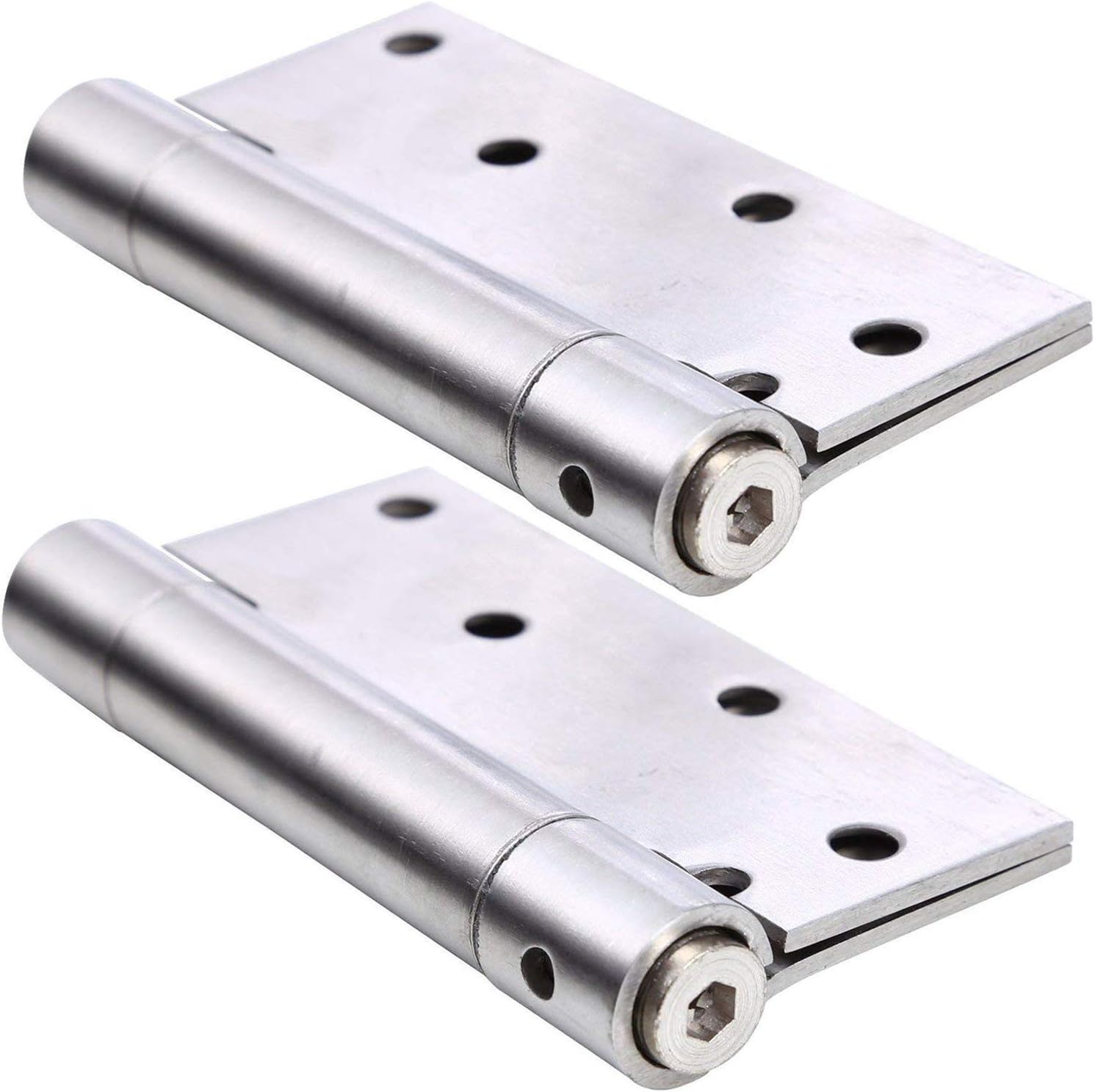 2-Pack Mute Stainless Steel Full Mortise Self Closing Spring Door Hinge with Screws