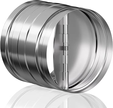 [Upgraded] Hon&Guan 4 Inch Backdraft Damper, One-Way Airflow Duct Damper 4 Inch Ducting Insert Backflow Preventer Duct Draft Blocker.