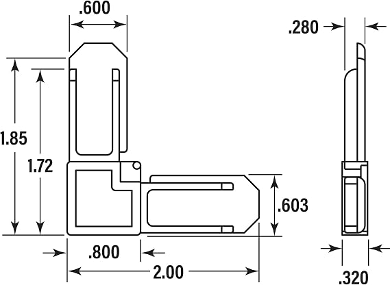 Prime-Line MP7729-50 Screen Frame Corner, 5/16 In. x 3/4 In., White Plastic (50 Pack)