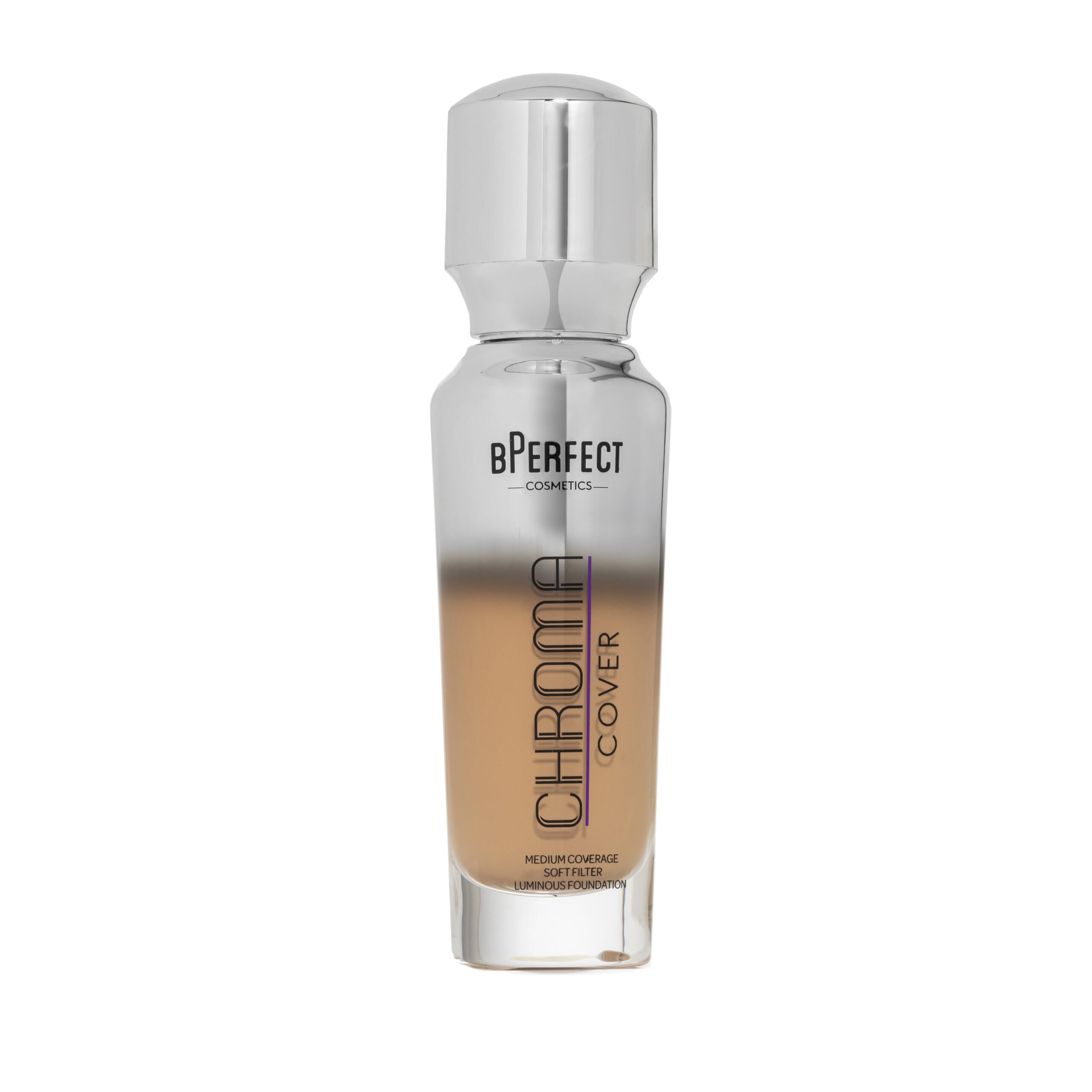 BPerfect Chroma Cover Luminous Foundation - Radiant Filter Finish, Buildable Coverage - Shade 19 - W8 Medium Warm Peach Tone