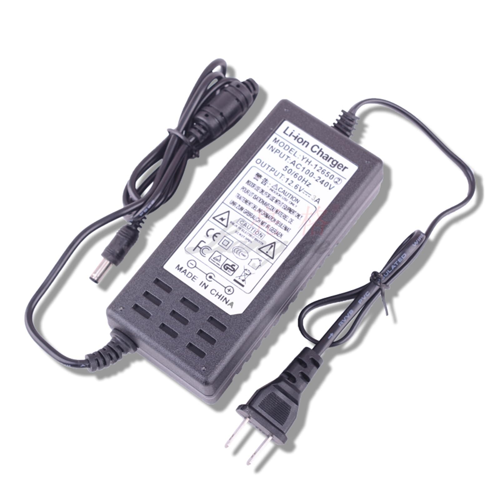 Chargeur Intelligent de Batterie au Lithium, 12,6 V, 3a, 5a, 16,8 V, 2a, câble de Chargement 18650(12.6V3A)
