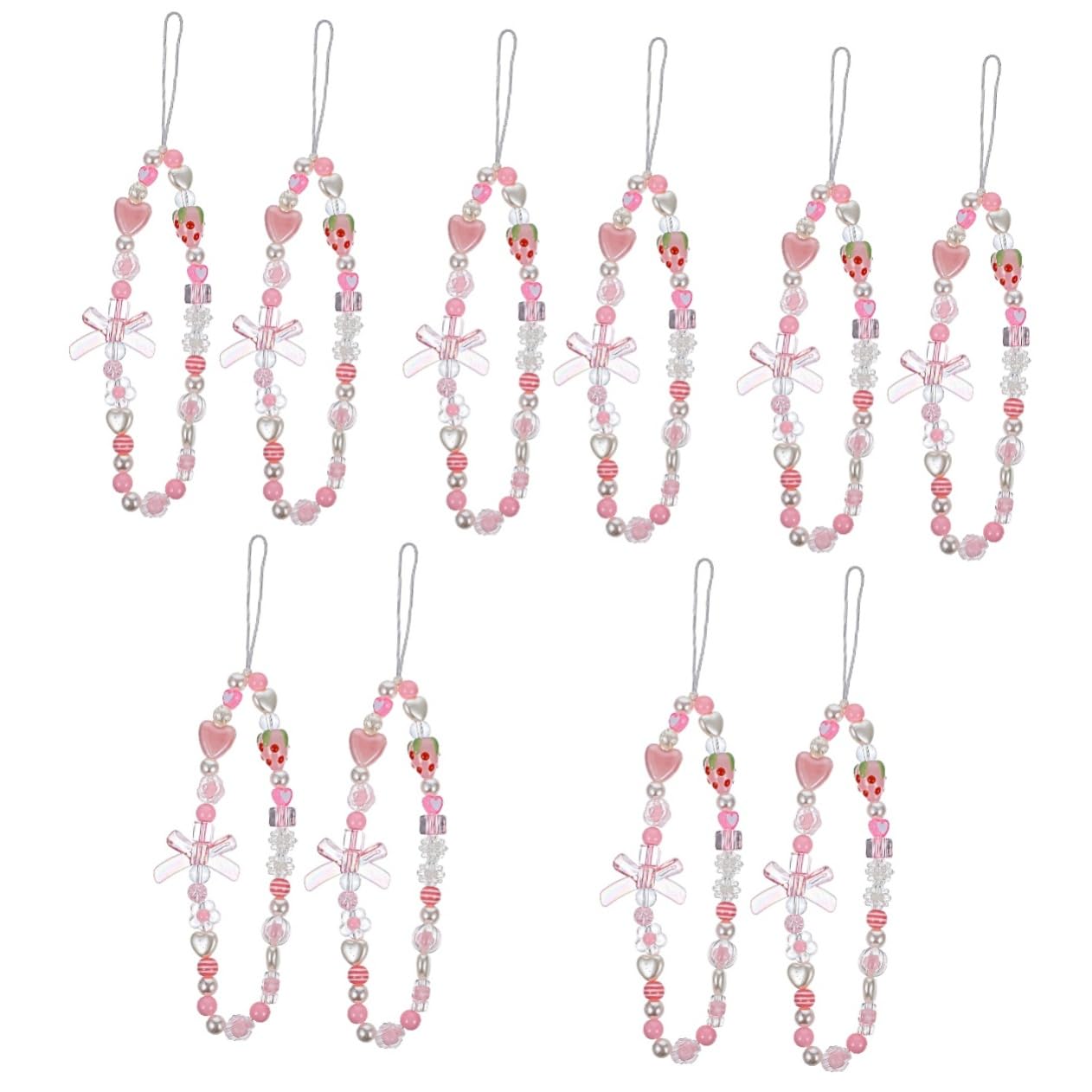 EXCEART Correa De Teléfono Bead Lanyard Cadena Decorativa Móvil Cordón Colgante Y Duradero Y Accesorios De Teléfono