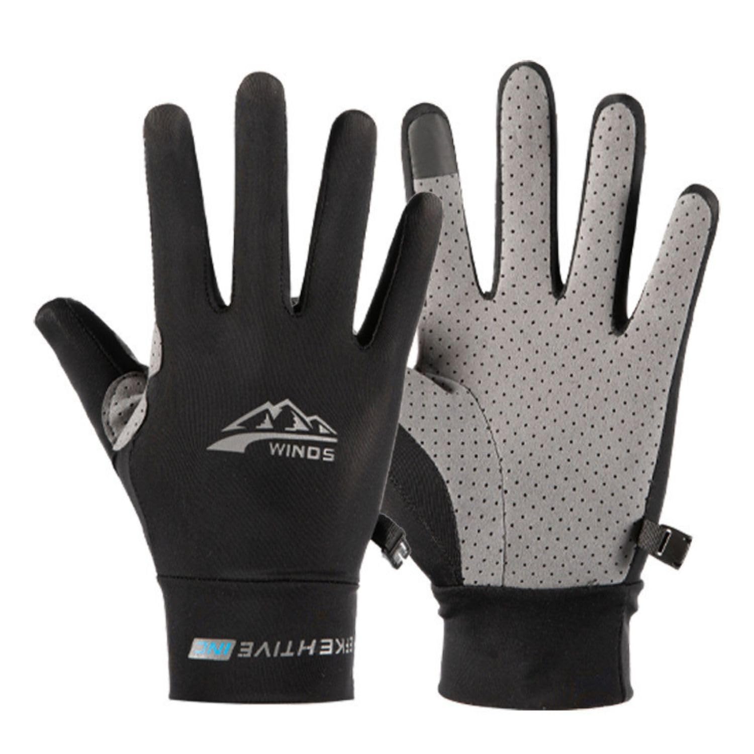 Men's Sun Protection Gloves Men, Anti-Slip Summer Gloves with Touchscreen Fingers | UPF 50+ | Full Finger | Motorcycle & Bike | Lightweight | Summer Riding-image-6