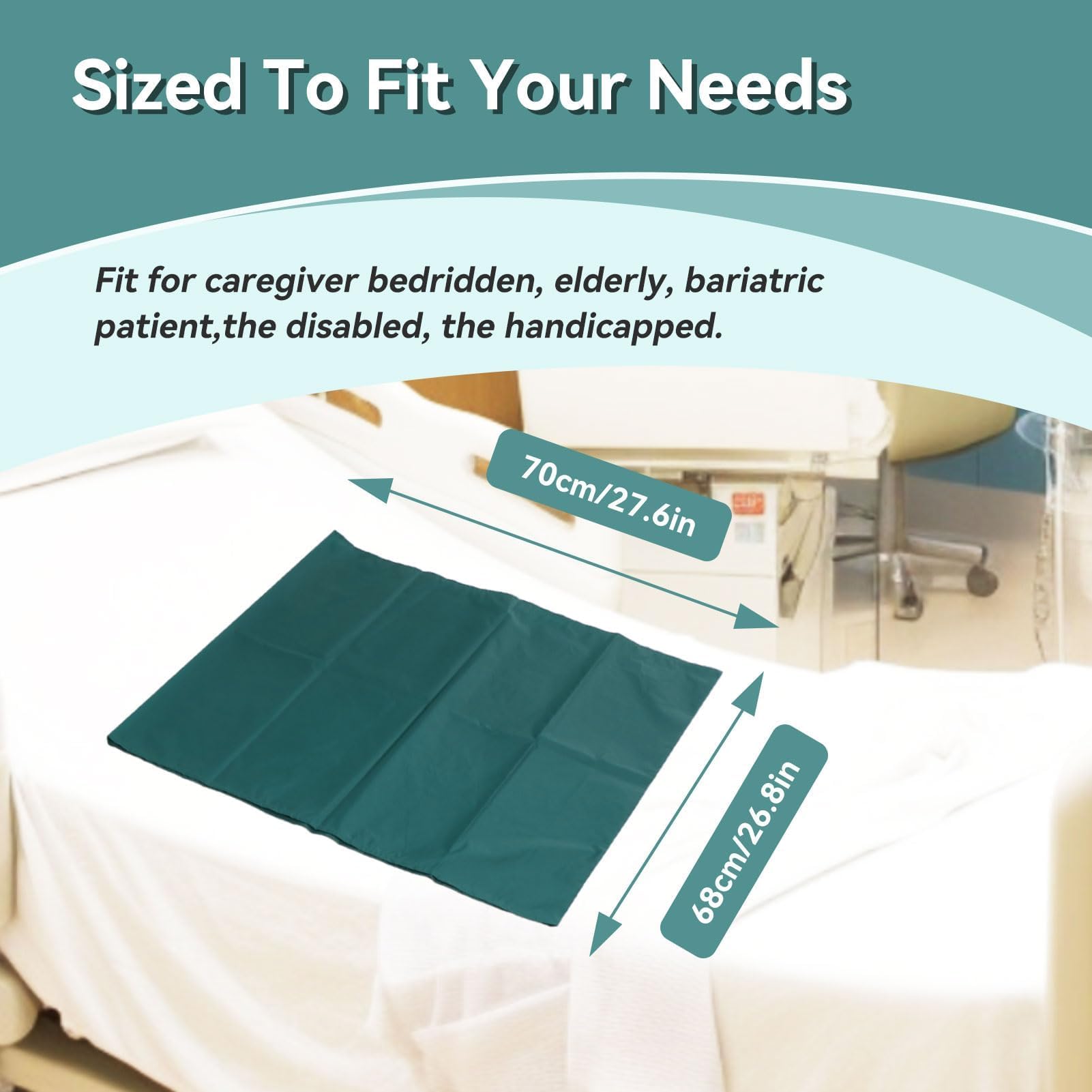 Agatige Tubular Slide Sheet for Patient Transfer 70 x 68 cm Sliding Draw Sheets Transfer Board Slide Draw Sheets Hospitals and Home Bed Care for Moving Elderly and Disabled - Image 4