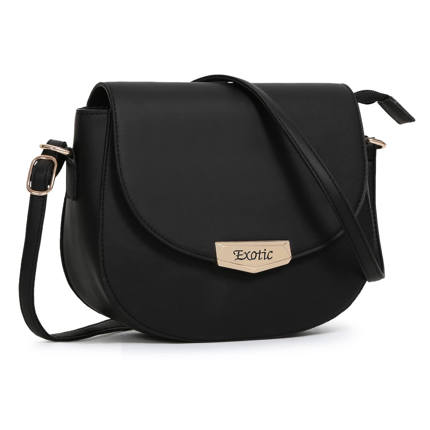 EXOTIC Halfmoon sling bag for girl/women (Black) (B0C65WXVZX) Amazon Price History, Amazon Price Tracker