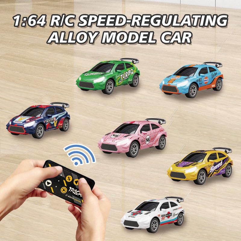Image of Bestie toys Remote Control Small Car, 1:64 Scale Off-Road RC Car, USB Rechargeable 2.4GHZ Three Speed Indoor Alloy Vehicle for Kids (Austin Model with App Control)