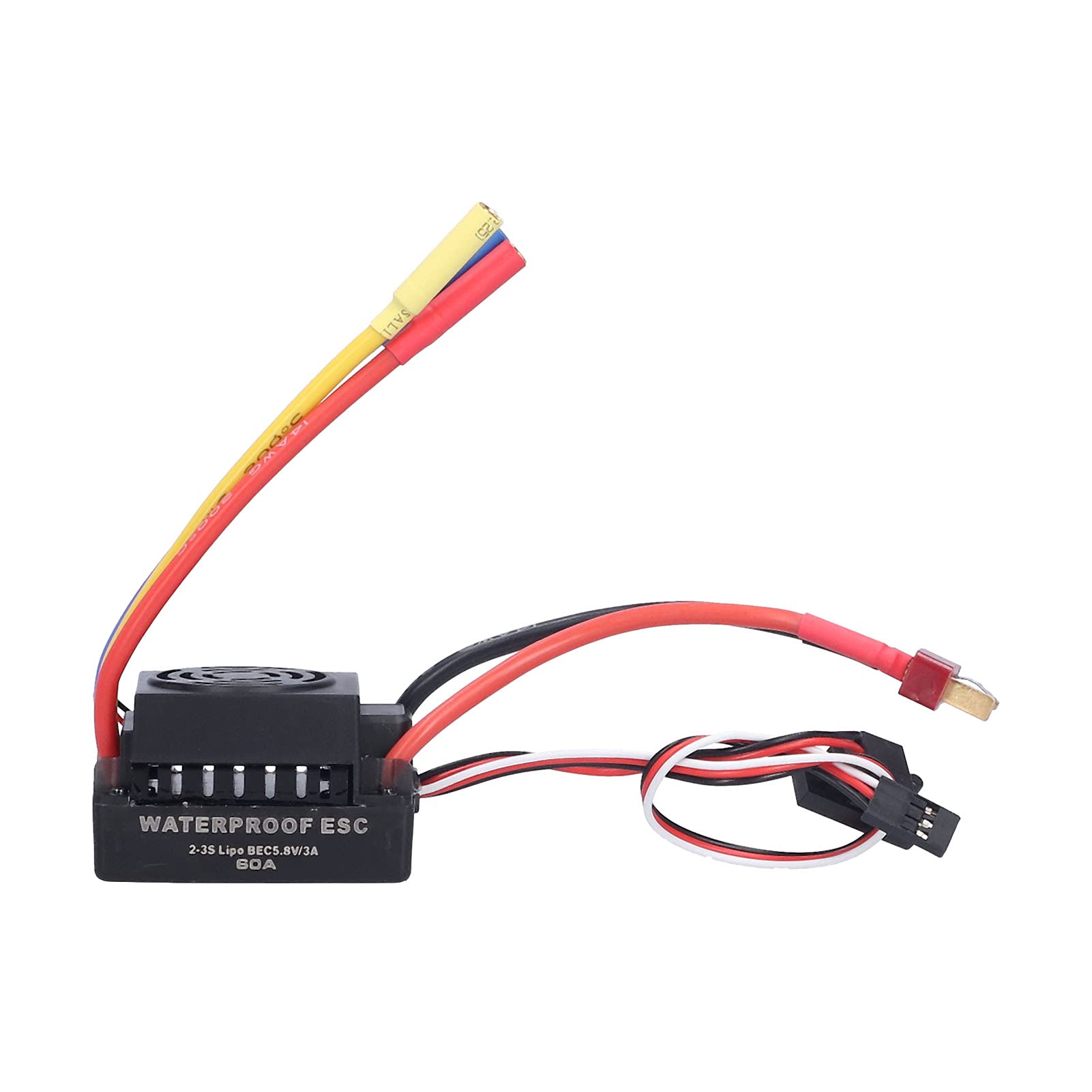 KIMISS Motore Brushless Ed Esc Brushless Esc Plastica 60A Rc Regolatore di velocità Elettronico Senza Spazzole Esc per 1/10 Auto Telecomandata