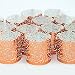 Frux Home and Yard FLAMELESS Tea Light Votive Wraps- 48 Copper Colored Laser Cut Decorative Wraps Flickering LED Battery Tealight Candles (not Included)
