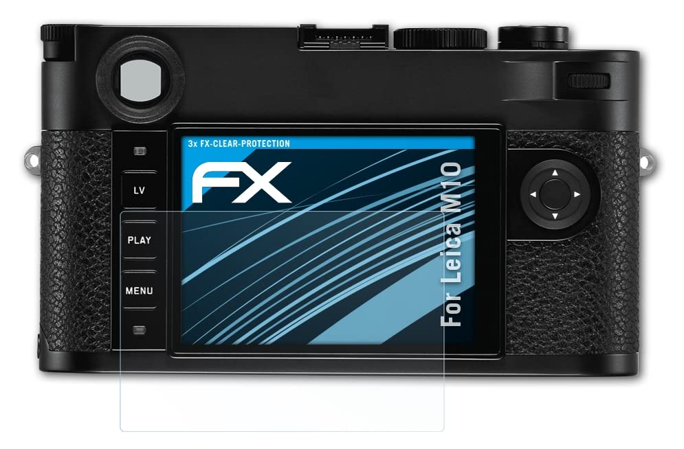 atFoliX Screen Protection Film compatible with Leica M10 Screen Protector, ultra-clear FX Protective Film (3X)